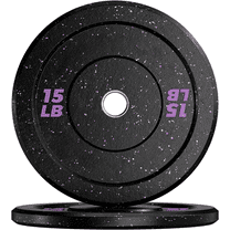Garvee 1 Pair Of Rubber High Elastic Particle Barbell Plates, Screen Printed