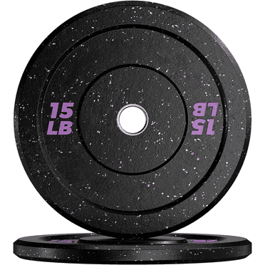 Garvee 1 Pair Of Rubber High Elastic Particle Barbell Plates, Screen Printed