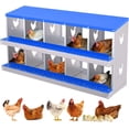 thumbnail image 1 of Garvee 10-Hole Chicken Coop Nesting Box with Ventilation Holes, Heavy-Duty Galvanized Steel Laying Box for Hens & Ducks, Space-Saving Poultry Nest Box, 1 of 7