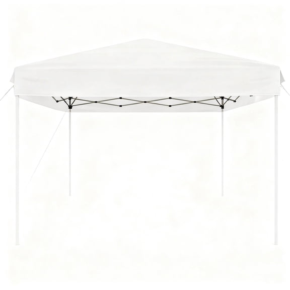 Garvee 10 x 10 ft Pop up Canopy with 3 Adjustable Height, 4 Sandbags & Carrying Bag, White