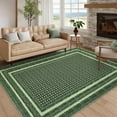 thumbnail image 1 of Garvee 10'x13' Bordered Print Area Rug Washable Rugs, Non Slip Modern Geometric Rug Stain Resistant Indoor Carpet for Living Room Bedroom Dining Room, Green, 1 of 8