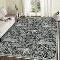 thumbnail image 1 of Garvee 10x13 Modern Abstract Print Rugs, Washable Living Room Rug Non Slip Non-Shedding Forest Tiger Floor Rugs Carpet, Soft Stain Resistant Indoor Rug for Dining Room Bedroom, Black, 1 of 9