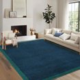 thumbnail image 1 of Garvee 10'x13' Modern Border Area Rug Solid Neutral Rug, Washable Non Slip Soft Accent Carpet for Living Room Bedroom Home Decor, Blue Green, 1 of 8