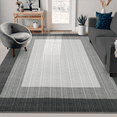 thumbnail image 1 of Garvee 10'x13' Modern Bordered Large Area Rug Low Pile Non Slip Area Rugs for Living Room Bedroom Washable Soft Accent Carpet, Black Gray, 1 of 1