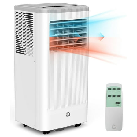 Garvee 10000 BTU Portable Air Conditioner with Heater, Indoor AC Unit for Room up to 450 Sq.ft, White/Gray