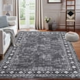 thumbnail image 1 of Garvee 10'x13' Geometric Bordered Area Rugs Contemporary Rugs for Living Room, Non-Slip Washable Rugs Soft Throw Rugs Low-Pile Stain Resistant Carpet for Bedroom Dining Room Farmhouse, Gray, 1 of 8