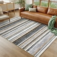 thumbnail image 1 of Garvee 10x13 Modern Striped Area Rug Machine Washable Rug for Living Room, Non-Slip Soft Low Pile Indoor Rugs Stain-Resistant Carpet for Bedroom Dining Room Home Decor, Gray, 1 of 8