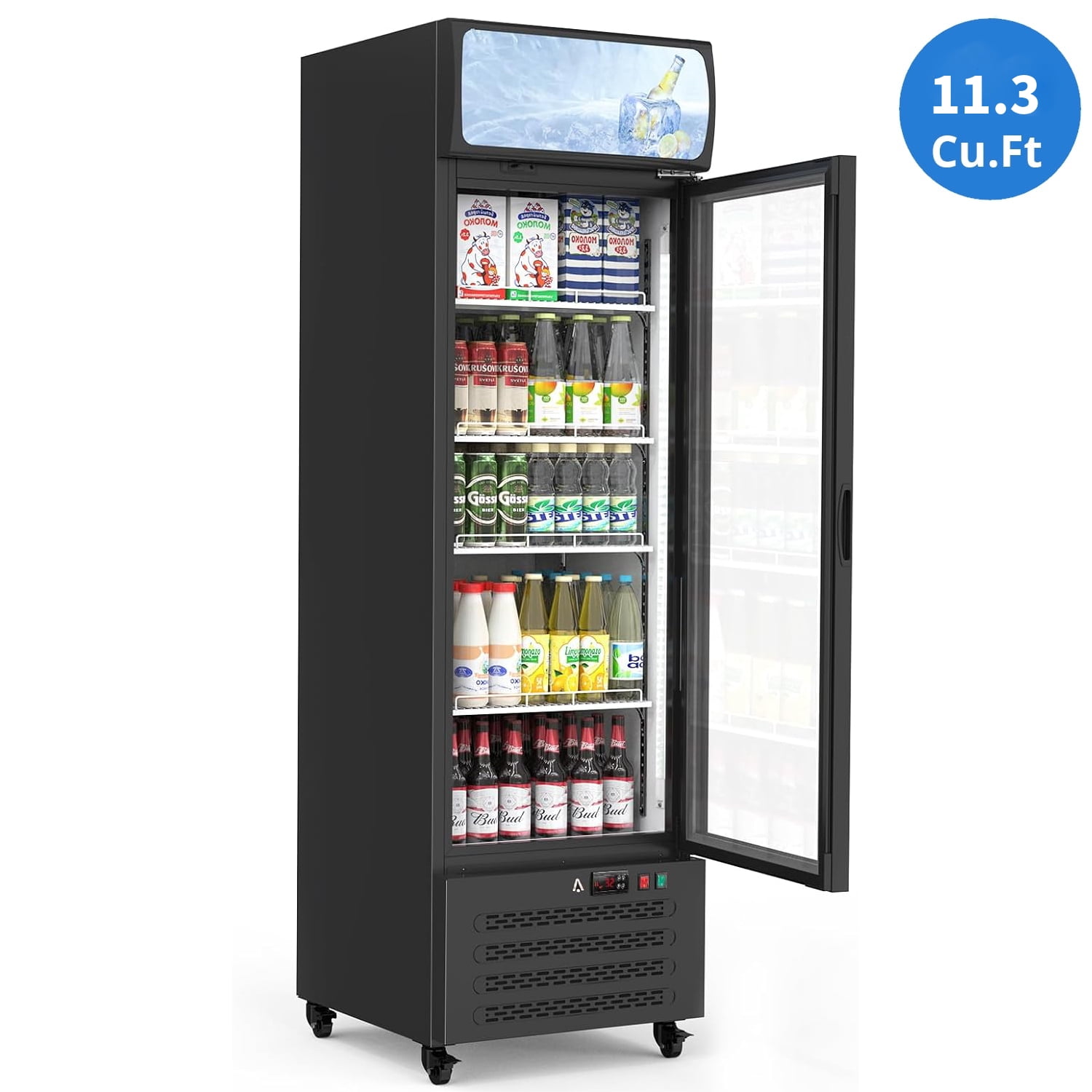 【WOOHWA】FRIGE TR PT Garvee 11.3Cu.ft Commercial Refrigerator with Glass Door