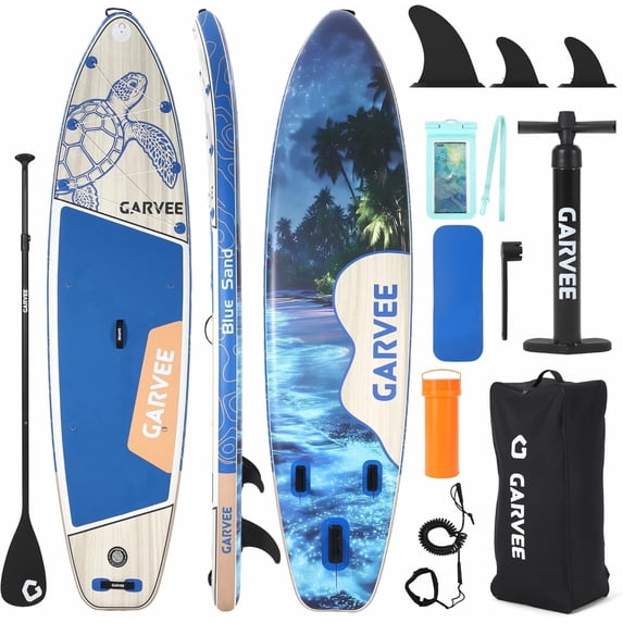 Garvee 11 ft Inflatable Stand up Paddle Boards with Premium SUP Accessories, Purple