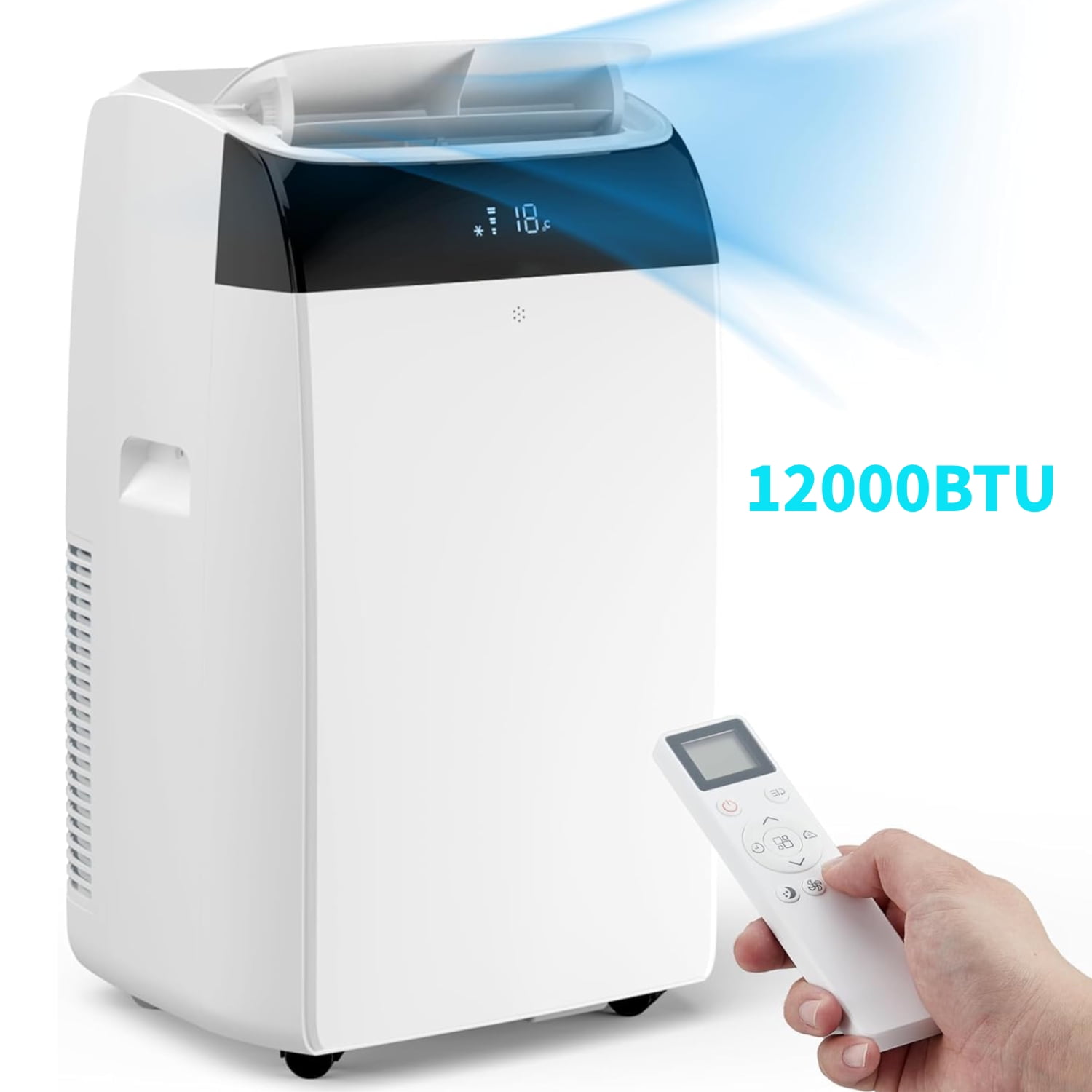 Garvee 12000 BTU Portable Air Conditioner with 3-in-1 Functionality,24-Hour Timer for Bedroom, Office, Cools Up to 550 sq.ft,White