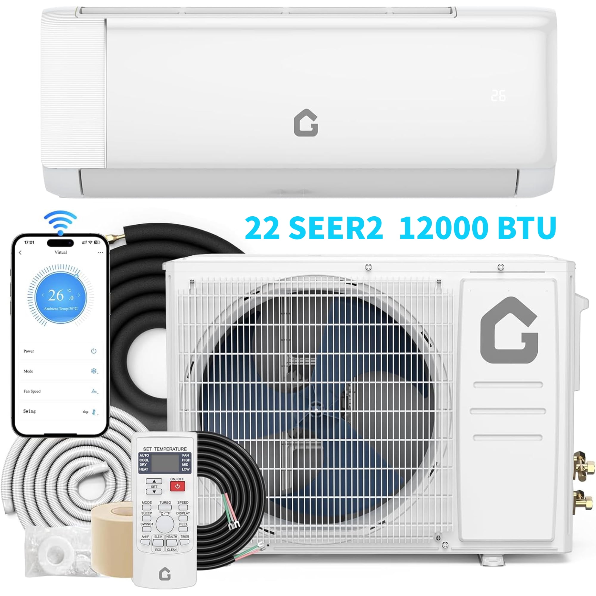 Garvee 12000 BTU Mini Split - Room ACs for HVAC suppliers - Walmart ...