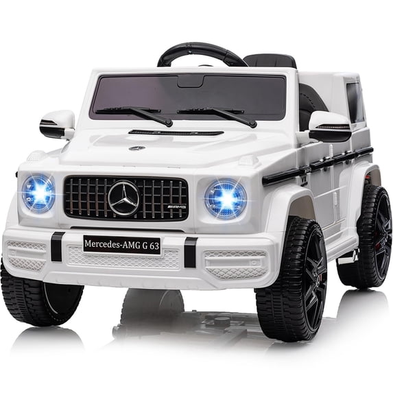 Garvee 12V Kids Ride-On Car, Licensed Mercedes-Benz G63 Powered with Remote Control, Led Lights, Bluetooth and Music, Electric Car for Kids Gift