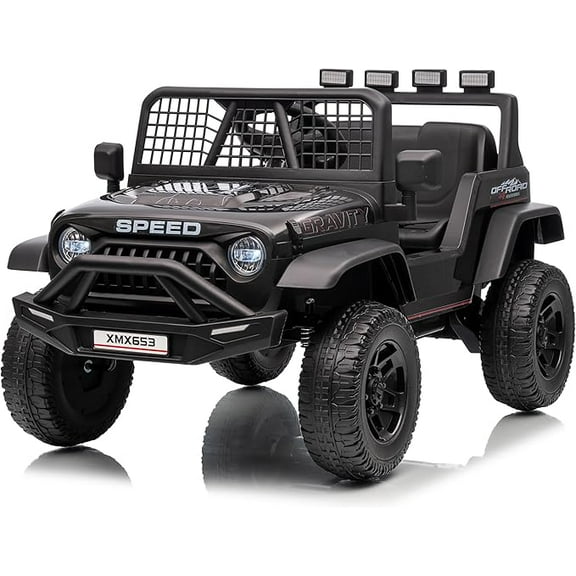 Garvee 12V Kids Ride on Car with Remote Controller, for Children 3-6 Years, Black