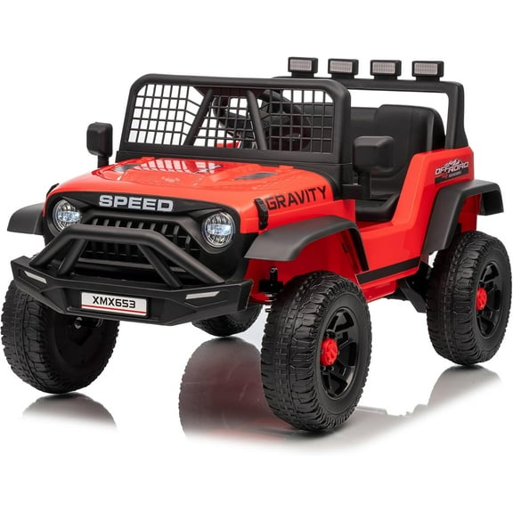 Garvee 12V Kids Ride on Car with Remote Controller, for Children 3-6 Years, Red