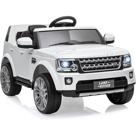 Garvee 12V Licensed Land Rover Ride On Electric Car for Kids (Ages 3-8) - Parent Remote Control, MP3 Music Player, Battery Powered Sports Car with Shock Absorber - Perfect Gift,White