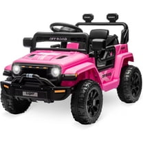 Garvee 12V Ride On Truck Car for Kids | Electric Vehicle with Parent Remote Control, Music Steering Wheel, LED Lights & 4 Wheel Spring Suspension | Perfect for Ages 2-5,Pin