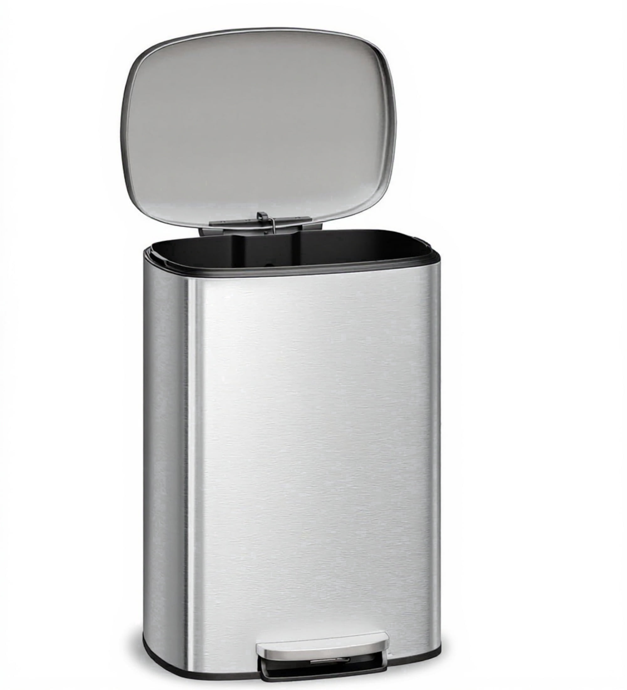 simplehuman 58L Rectangular Kitchen Step Can, Dual Recycler