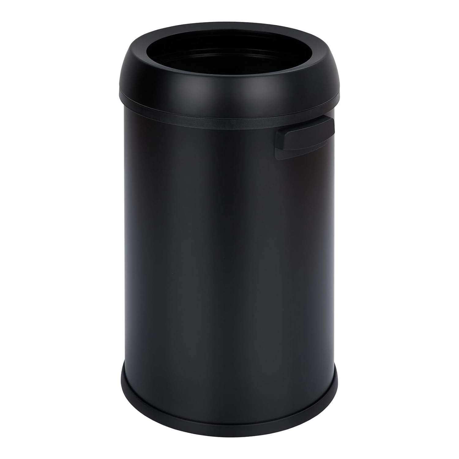 Garvee 17 Gallon Stainless Steel Round Trash Can with Open Lid, Fingerprint-Proof, Removable Inner Liner for Kitchen, Office, Living Room, or Bathroom, Black