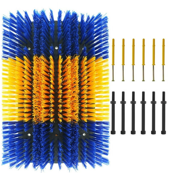 Garvee 1Set Plastic + Nylon Sanlian Livestock Brush Cow Horse Goat Pig Scratching Hard Silk Brush Ranch Special Livestock Scratching Brush