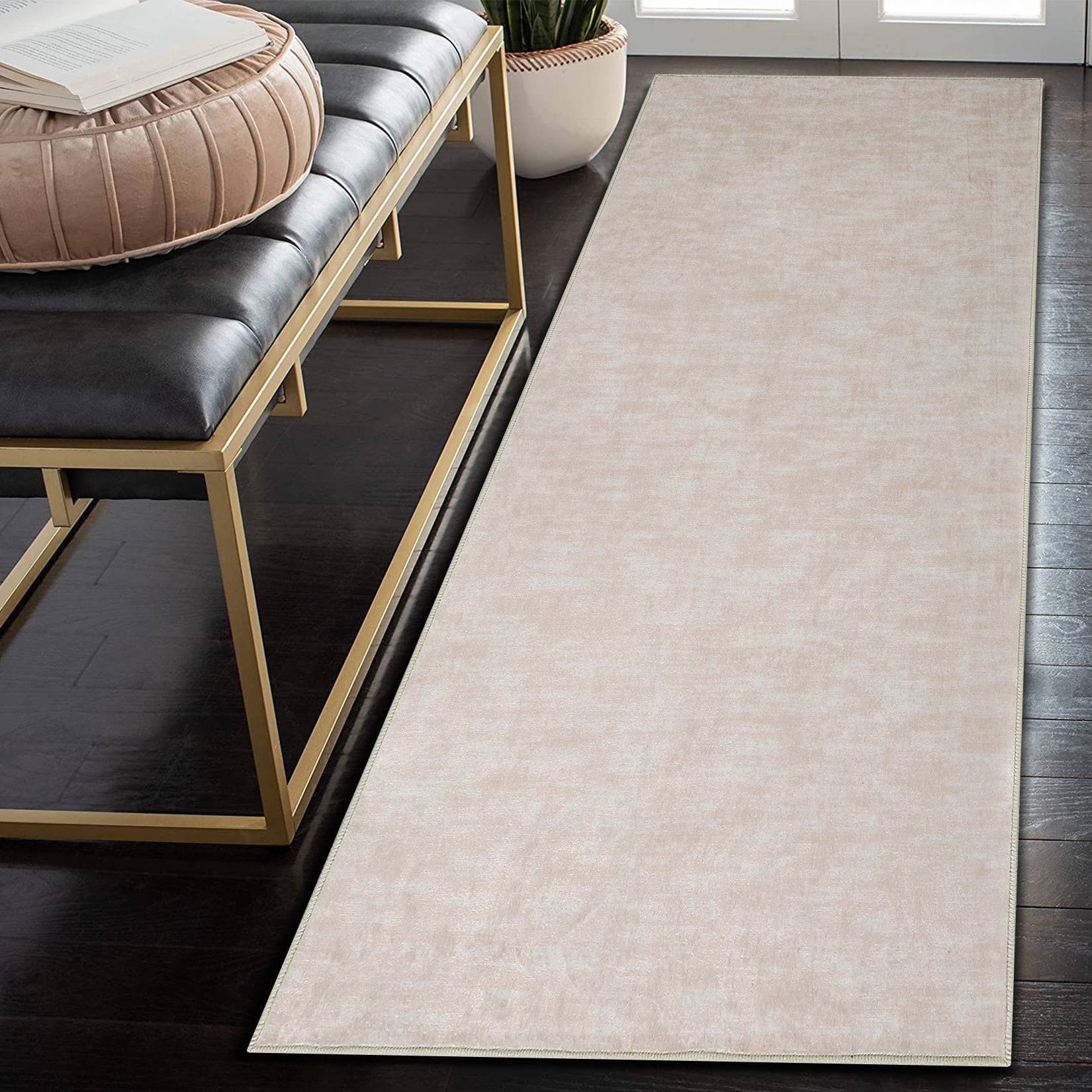 Garvee 2'3" x 8' Modern Solid Hallway Runner Rug Soft LowPile NonSlip
