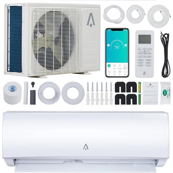 Garvee Mini Split Air Conditioner Heat Pump, 24000BTU 7-in-1 AC Inverter Unit 208-230V Alexa & Wifi 21 SEER2 Up to 1500 Sq.ft R32 7 Fan Speeds