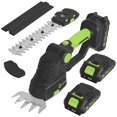 thumbnail image 1 of Garvee 2-in-1 Cordless Hedge Trimmer, 20V Lightweight Grass Shears & Hedge Trimmer with 2.0Ah Battery and Charger, Green/Black, 1 of 9