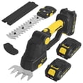 thumbnail image 1 of Garvee 2-in-1 Cordless Hedge Trimmer, 20V Lightweight Grass Shears & Hedge Trimmer with 2.0Ah Battery and Charger, Yellow/Black, 1 of 9