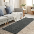 thumbnail image 1 of Garvee 2' x 8' Hallway Runner Rug Modern Solid Shag Rug Luxury Indoor Bedsides Rugs High Pile Fluffy Carpet Floor Cover for Kitchen, Dark Gray, 1 of 7