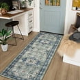 thumbnail image 1 of Garvee 2'x6' Runner Rugs Vintage Persian Print Runner Rug, Non-Slip Boho Traditional Indoor Carpet Washable Soft Rug for Hallway Bedroom Living Room, Blue, 1 of 10