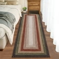 thumbnail image 1 of Garvee 2'x6' Braided Print Runner Rugs, Machine Washable Soft Runner Rug for Entryway Bedroom Hallway Kitchen, Red and Black, 1 of 9