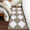 thumbnail image 1 of Garvee 2'x6' Geometric Runner Rug, Washable Rug Low Pile Print Indoor Area Rug for Living Room Bedroom Dining Room,Modern Non-Slip Carpet,Borwn, 1 of 9