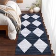 thumbnail image 1 of Garvee 2'x6' Geometric Runner Rug, Washable Rug Low Pile Print Indoor Area Rug for Living Room Bedroom Dining Room,Modern Non-Slip Carpet,Dark Blue, 1 of 9