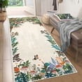thumbnail image 1 of Garvee 2'x6' Jungle Animal Print Runner Rug for Hallway, Washable Rugs Soft Non Slip Bedroom Carpet Farmhouse Low Pile Floor Mat for Kitchen, Beige, 1 of 7
