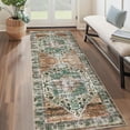 thumbnail image 1 of Garvee 2'x6' Kitchen Runner Rug Non-Slip Hallway Bedroom Rug Vintage Floral Distressed Rug for Laundry Room, Rust Brown, 1 of 7