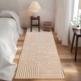 thumbnail image 1 of Garvee 2'x6' Modern Abstract Runner Rug Rainbow Stripe Carpet, Washable Rugs Simple Style Home Decor Carpet with Non-Slip Backing Low Pile Floor Mat for Hallway Entryway Bedroom, Orange, 1 of 7