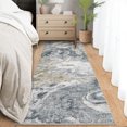 thumbnail image 1 of Garvee 2'x6' Modern Abstract Runner Rug Washable Rug with Non Slip Backing, Low Pile Stain Resistant Indoor Carpet for Hallway Bedroom Kitchen, Light Gray, 1 of 7