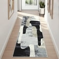 thumbnail image 1 of Garvee 2'x6' Modern Abstract Runner Rug Washable Rugs, Non-Slip Contemporary Accent Rugs Soft Low Pile Indoor Carpet for Hallway Bedroom Home Decor, Gray, 1 of 9