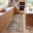 thumbnail image 1 of Garvee 2'x6' Modern Abstract Striped Runner Rug Washable Rug, Soft Non Slip Low‑Pile Indoor Carpet for Hallway Bedroom Kitchen, Light Coffee, 1 of 8