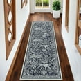 thumbnail image 1 of Garvee 2'x6' Print Runner Rug, Modern Washable Living Room Rug, Non Slip Non-Shedding Botanical Floor Carpet, Soft Stain Resistant Indoor Rug for Bedroom Hallway Kitchen,Blue, 1 of 8