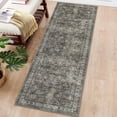 thumbnail image 1 of Garvee 2'x6' Runner Rug Floral Distressed Long Runners Vintage Oriental Runners Indoor Non-Slip Bedsides Rug Runner for Laundry Room, Brown Green, 1 of 7