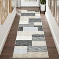 thumbnail image 1 of Garvee 2'x6' Runner Rug Modern Geometric Rug Runners Non-Slip Bedroom Rugs for Laundry Room Kitchen, Gray Camel, 1 of 8
