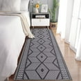 thumbnail image 1 of Garvee 2'x6' Runner Rug Modern Geometric Rug Washable Non-Slip Bedroom Rugs for Kitchen Hallway, Black, 1 of 7