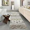 thumbnail image 1 of Garvee 2'x6' Runner Rug Vintage Boho Geometric Kitchen Rug Non Slip Bedroom Runner Rugs for Laundry Room, Beige Brown, 1 of 6