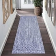 thumbnail image 1 of Garvee 2'x6' Runner Rugs Kitchen Entryway Braided Print Rugs, Machine Washable Non-Slip Low Pile Indoor Rugs for Hallway, Bedroom, Living Room, Light Blue, 1 of 8