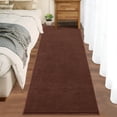 thumbnail image 1 of Garvee 2'x6' Runner Rugs Ultra Soft Area Rug, Washable Fluffy Area Rug Non Slip Rug for Hallway Kitchen Entryway, Brown, 1 of 9