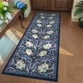 thumbnail image 1 of Garvee 2'x6' Vintage Floral Runner Rug Washable Rug, Non Slip Traditional Accent Rug Stain Resistant Foldable Printed Carpet for Hallway Bedroom Kitchen, Blue, 1 of 8