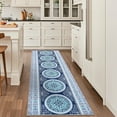 thumbnail image 1 of Garvee 2'x6' Vintage Printed Runner Rugs Oriental Accent Rugs, Washable Boho Rug Stain Resistant Indoor Carpet Low Pile Soft Rugs for Entryway Bedroom Kitchen, Blue, 1 of 8
