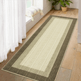thumbnail image 1 of Garvee 2'x6' Washable Runner Rug Modern Bordered Rug Non-Slip Bedroom Runners Rug for Dorm Laundry Room, Brown, 1 of 1