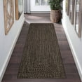 thumbnail image 1 of Garvee 2'x8' Runner Rugs Kitchen Entryway Braided Print Rugs, Machine Washable Non-Slip Low Pile Indoor Rugs for Hallway, Bedroom, Living Room, Brown, 1 of 9