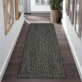 thumbnail image 1 of Garvee 2'x8' Runner Rugs Kitchen Entryway Braided Print Rugs, Machine Washable Non-Slip Low Pile Indoor Rugs for Hallway, Bedroom, Living Room, Gray Brown, 1 of 8